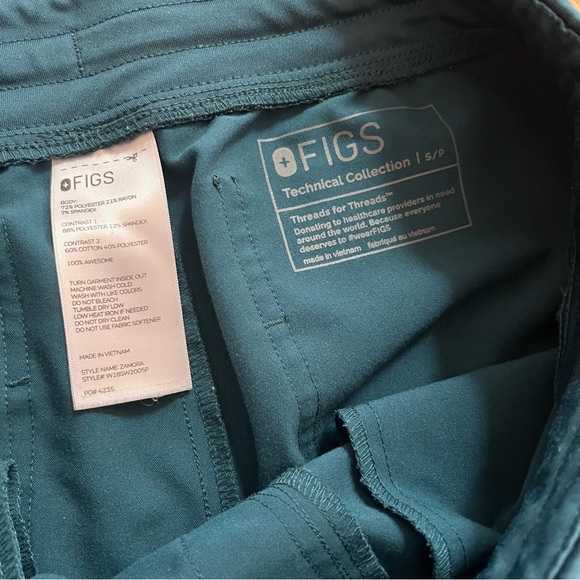 Figs Zamora Jogger Pants in Caribbean Blue, Sz S - Picture 4 of 4